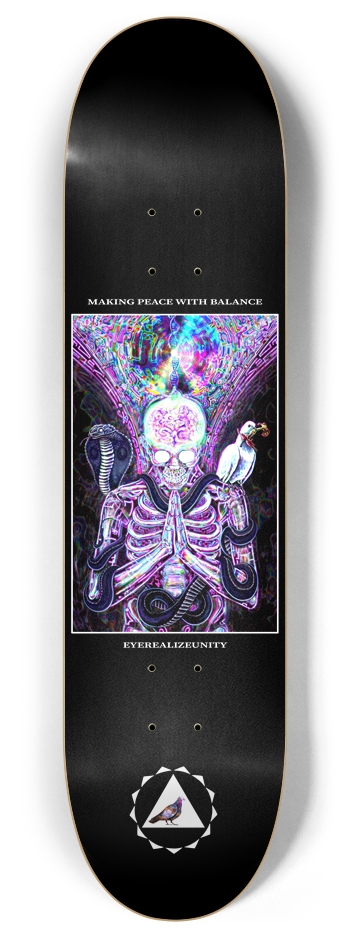 Making Peace With Balance (black) 8 Inch Skateboard Deck