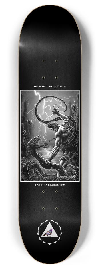 War Wages Within (black) 8 Inch Skateboard Deck