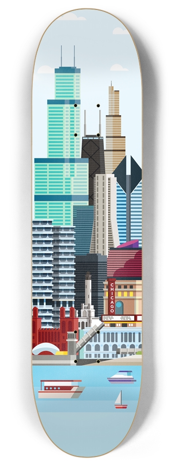 Chicago 8 Inch Skateboard Deck