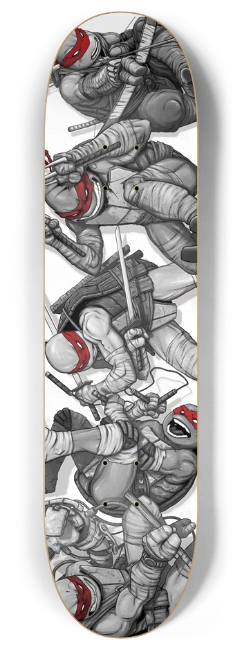TMNT - red 8 Inch Skateboard Deck