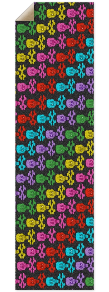 Rainbow Skull Grid Griptape 9 x 33 Inch Griptape