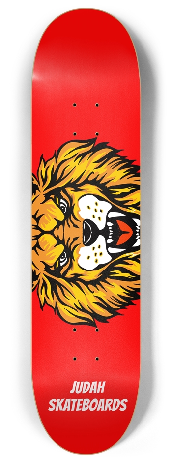 Judah Skateboards Lion head (Red) 8 Inch Skateboard Deck
