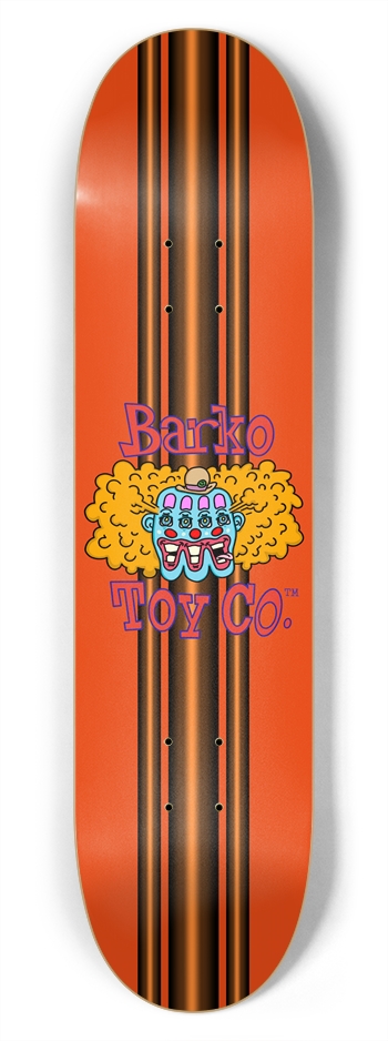 Barko Toy Co. Orange Racing  Skateboard 7-3/4 Skateboard Deck