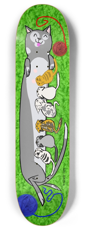 momma cat shag rug 8 Inch Skateboard Deck