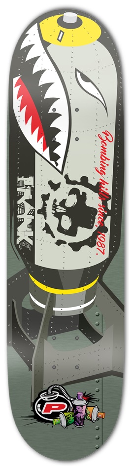 Prank bombing hills since 1987 8-1/2 Skateboard Deck