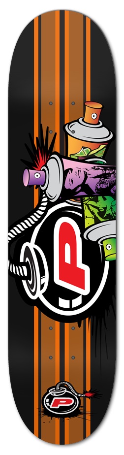 Prank Graffiti Cherry Bomb 7-3/4 Skateboard Deck