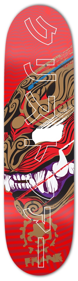 Prank Japanese Komainu Mask 8-1/2 Skateboard Deck