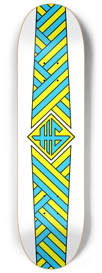 Cross Hatch Band 8-1/4 Skateboard Deck