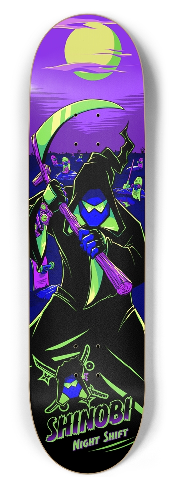 Night Shift - 8.5 Inch 8-1/2 Skateboard Deck