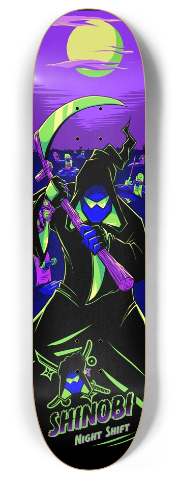 Night Shift - 8 Inch 8 Inch Skateboard Deck