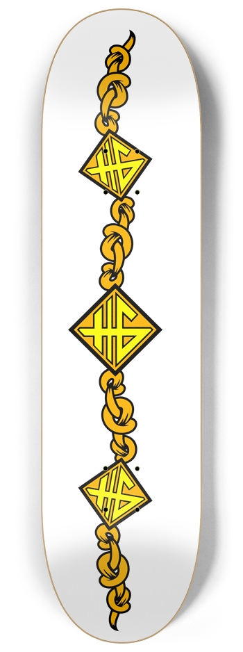 White Gold 8-1/4 Skateboard Deck