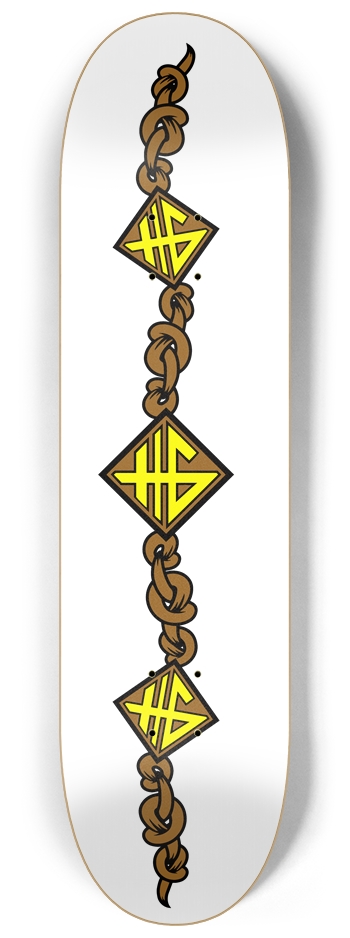 Snow Brown  8-1/4 Skateboard Deck