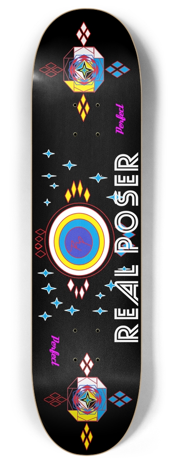 REAL POSERS SUN/size 8 8 Inch Skateboard Deck