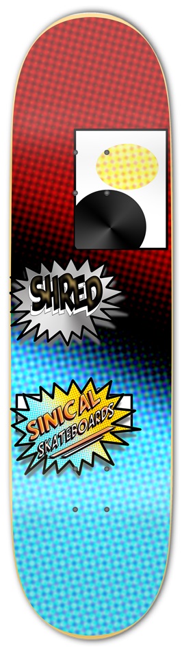 8.5 SHRED comic 8-1/2 Skateboard Deck