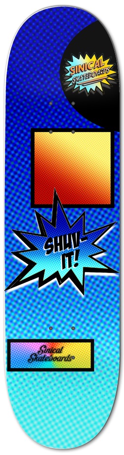 8.25SHUT IT comic 8-1/4 Skateboard Deck