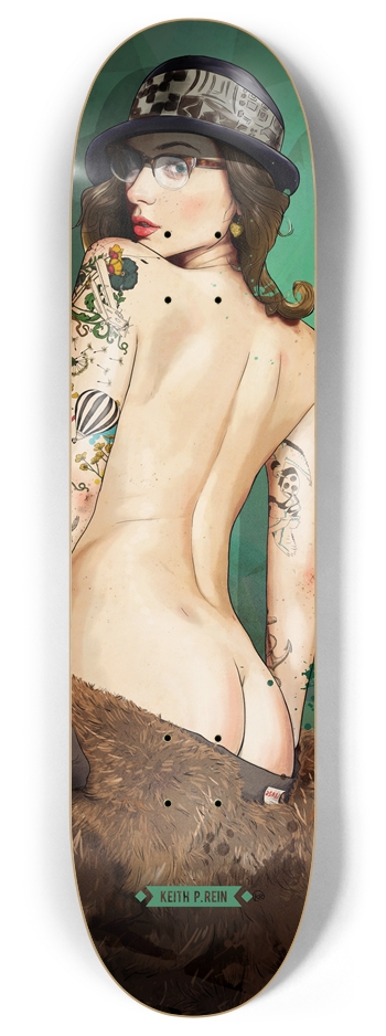 Self Portrait as a Lady No. 3 - 8" 8 Inch Skateboard Deck
