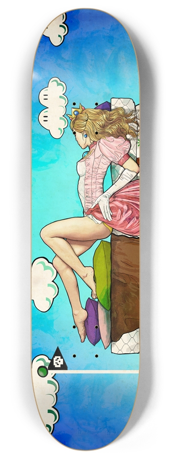 Princess Peach & the Pea 8" 8 Inch Skateboard Deck