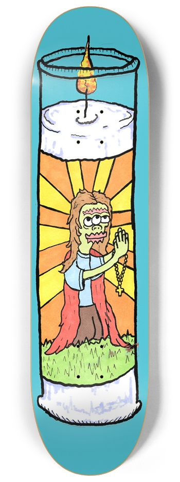 Prayer Flame Blue 8-1/4 Skateboard Deck
