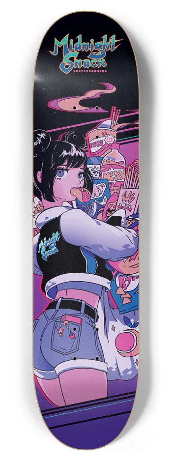 "Anime Girl with a Glizzy" - 7.87 Inch Version 7-7/8 Skateboard Deck