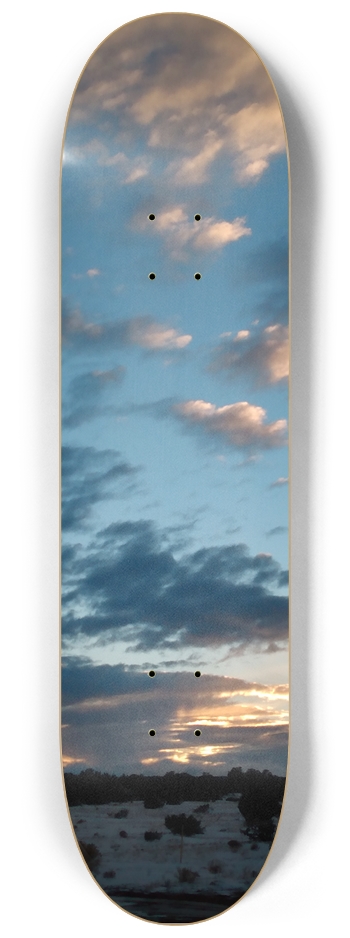 Winter sunset, size 8.25 8-1/4 Skateboard Deck