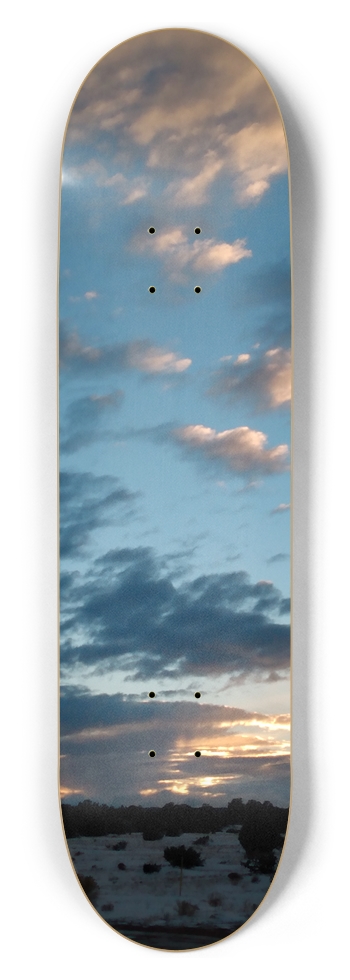 Winter sunset, size 8.5 8-1/2 Skateboard Deck