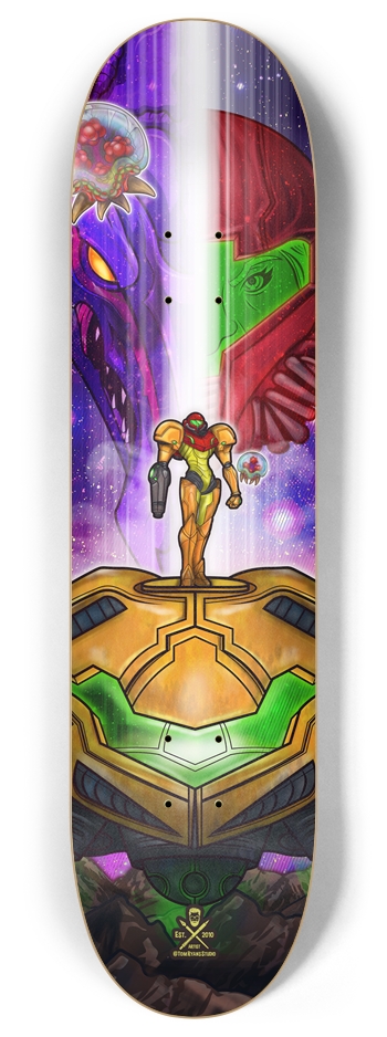 Samus Bounty Hunter 8 Inch Skateboard Deck