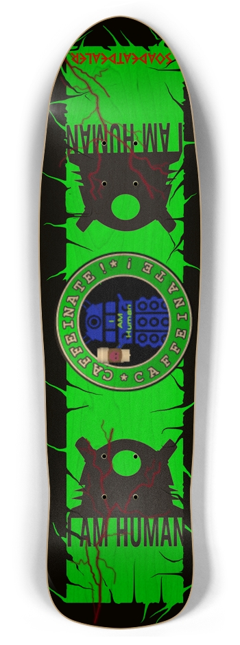 Dalek I AM Human Caffeinate Green Retro Rocket