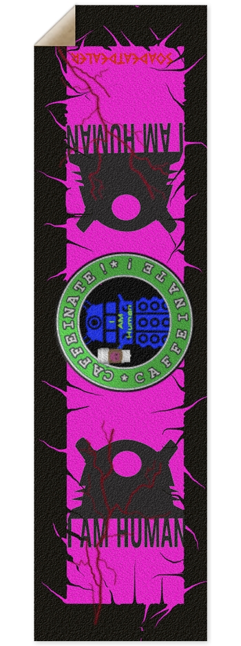 Dalek I AM Human  Caffeinate Pink Grip 9 x 33 Inch Griptape