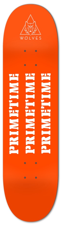 PRIMETIME Orange 8 Inch Skateboard Deck