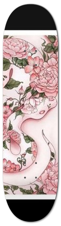 Pink White Floral Python Board 1 8 Inch Skateboard Deck