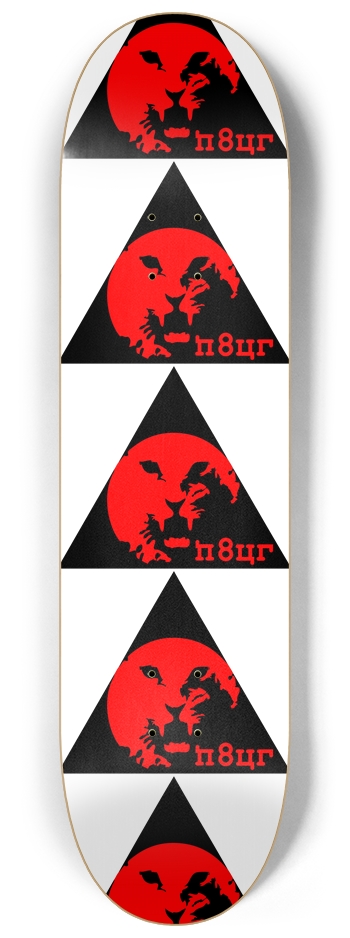 N8UR 5 LOGO RED 8-1/4 Skateboard Deck