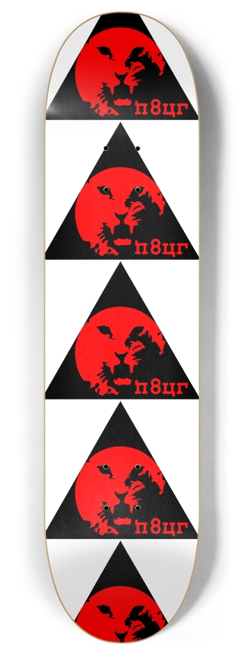 N8UR 5 LOGO RED 8 Inch Skateboard Deck
