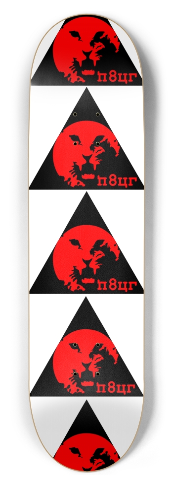 N8UR 5 LOGO RED 8-1/2 Skateboard Deck