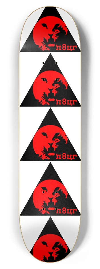 N8UR 5 LOGO RED 7-7/8 Skateboard Deck