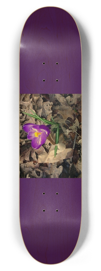Purple Flower 7-7/8 Skateboard Deck