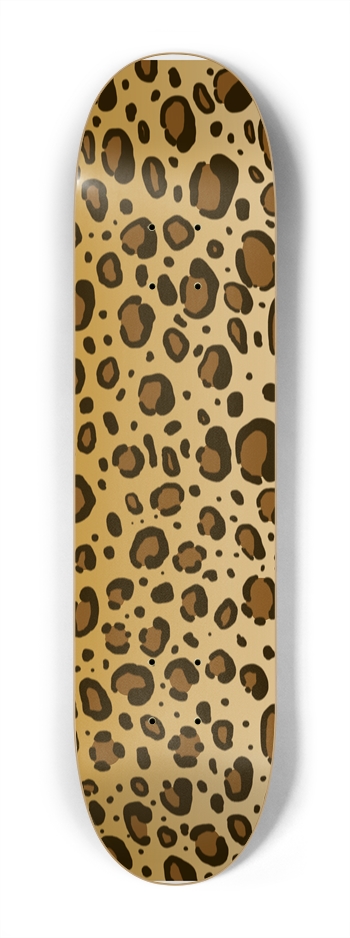 7 1/4" Leopard Print Competition Deck 7-1/4 Mini/Kid Skateboard