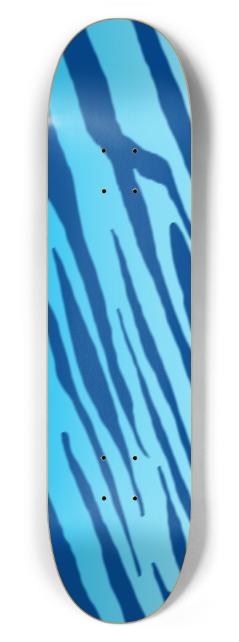 7 5/8" Double Blue Tiger Stripe Competition Deck 7-5/8 Skateboard Deck