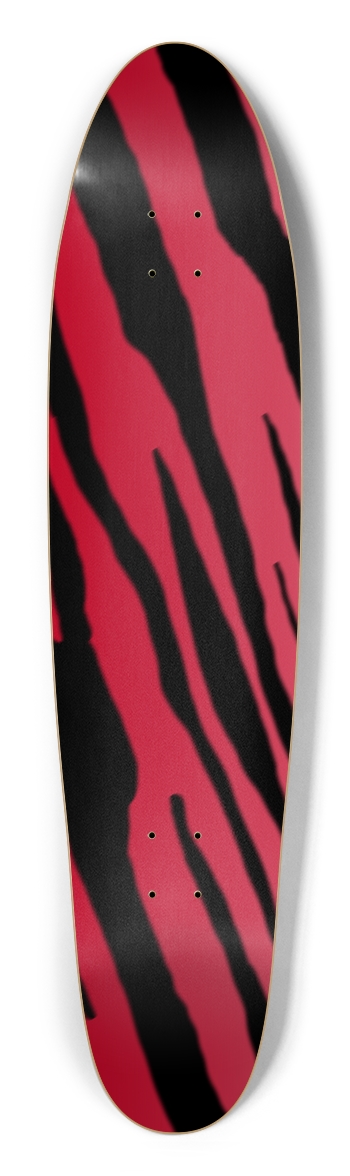 Red Tiger Stripe Longboard Deck Longboard Shape