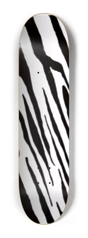 7 1/4" B+W Tiger Stripe Competition Deck 7-1/4 Mini/Kid Skateboard