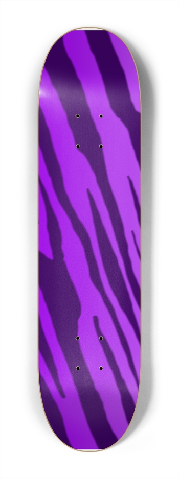 7 1/4" Double Purple Tiger Stripe Competition Deck 7-1/4 Mini/Kid Skateboard