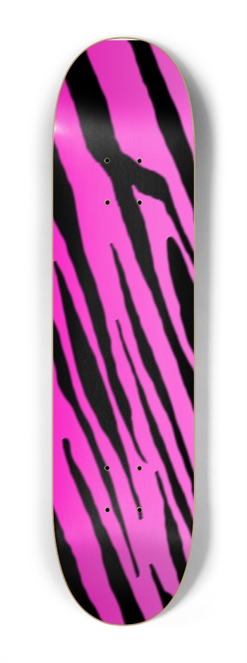 7 1/4" Pink Tiger Stripe Competition Deck 7-1/4 Mini/Kid Skateboard
