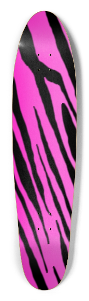 Pink Tiger Stripe Longboard Deck Longboard Shape