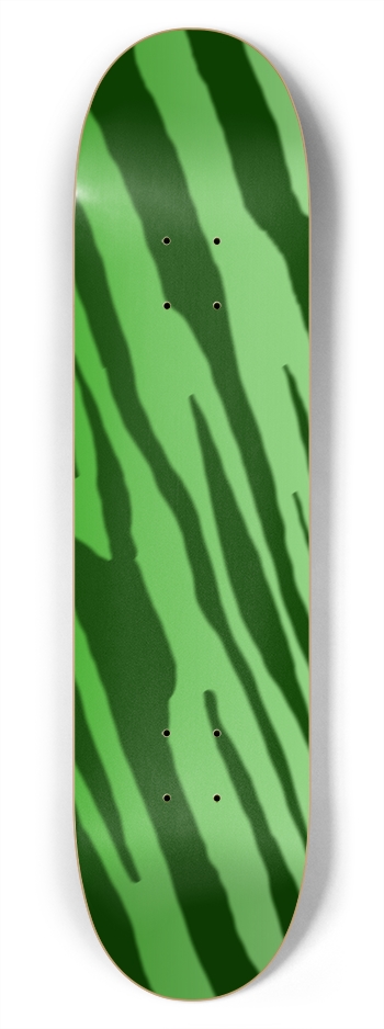 7 3/4" Double Green Tiger Stripe Competition Deck 7-3/4 Skateboard Deck