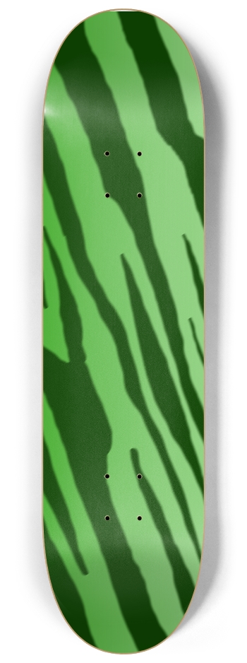 8 1/4" Double Green Tiger Stripe Competition Deck 8-1/4 Skateboard Deck