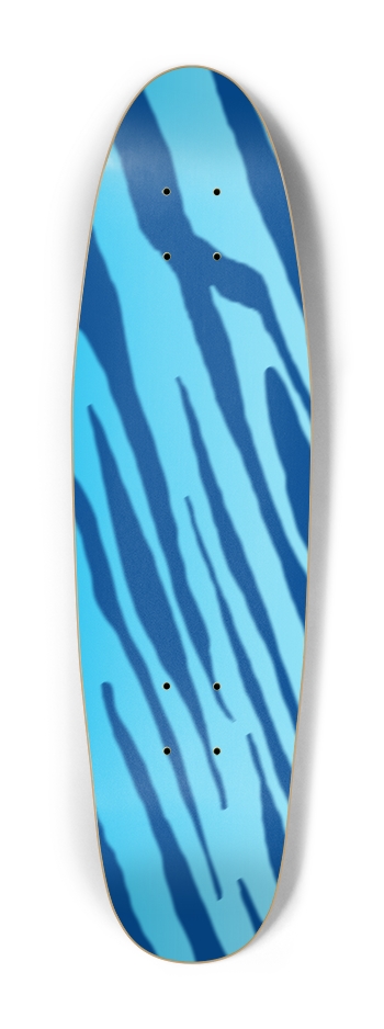 Double Blue Tiger Stripe Cruiser Deck Cruiser Shape