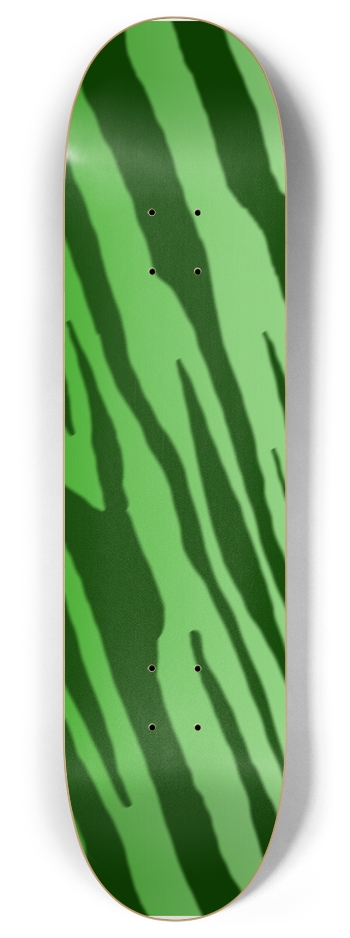 8" Double Green Tiger Stripe Competition Deck 8 Inch Skateboard Deck