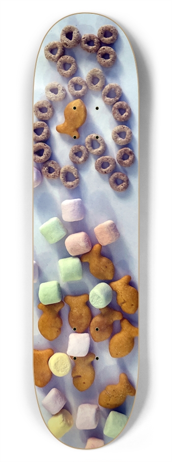 Fishes and Marshmallow 7-3/4 Skateboard Deck