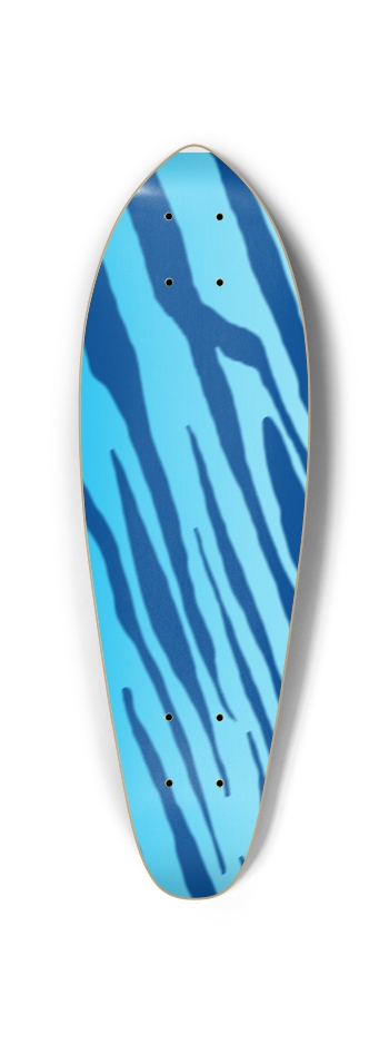 Mini Cruiser Double Blue Tiger Stripe Deck