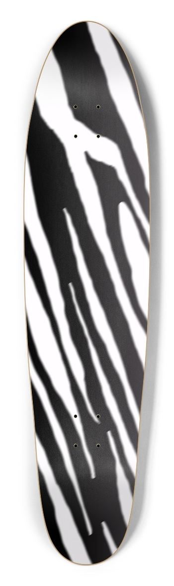 Inverse B+W Tiger Stripe Longboard Deck Longboard Shape