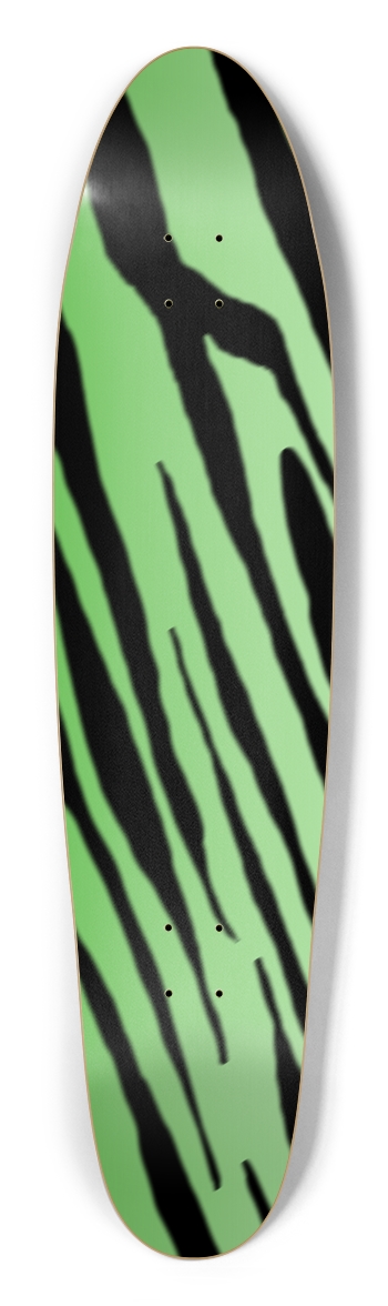 Green Tiger Stripe Longboard Deck Longboard Shape